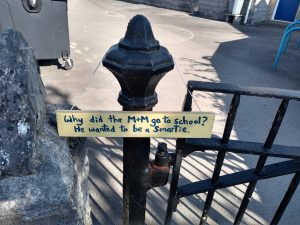 Why did the M&M go to school? He wanted to be a Smartie.