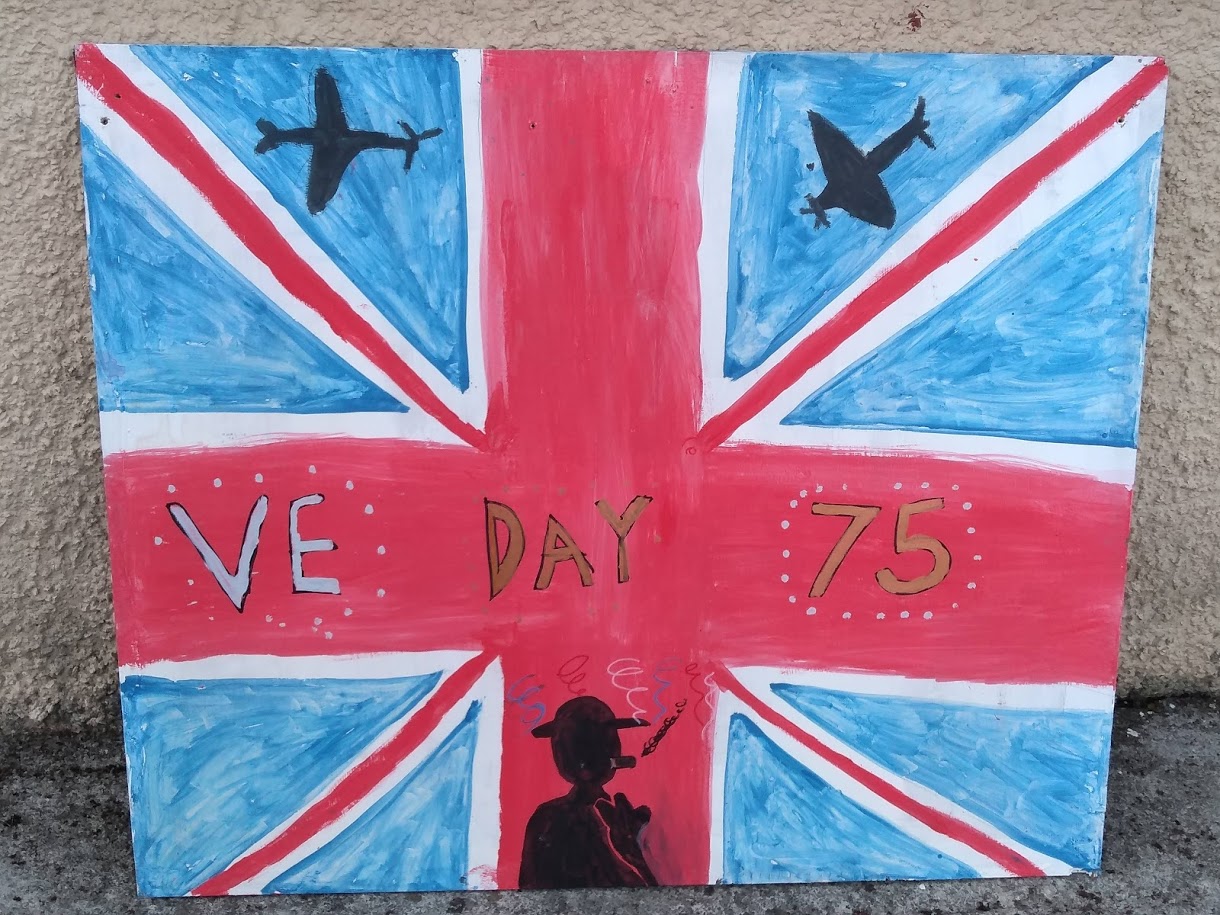 VE Day 75 Union Flag painting
