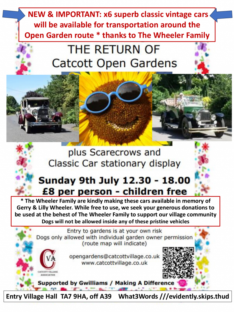 open gardens poster with cars