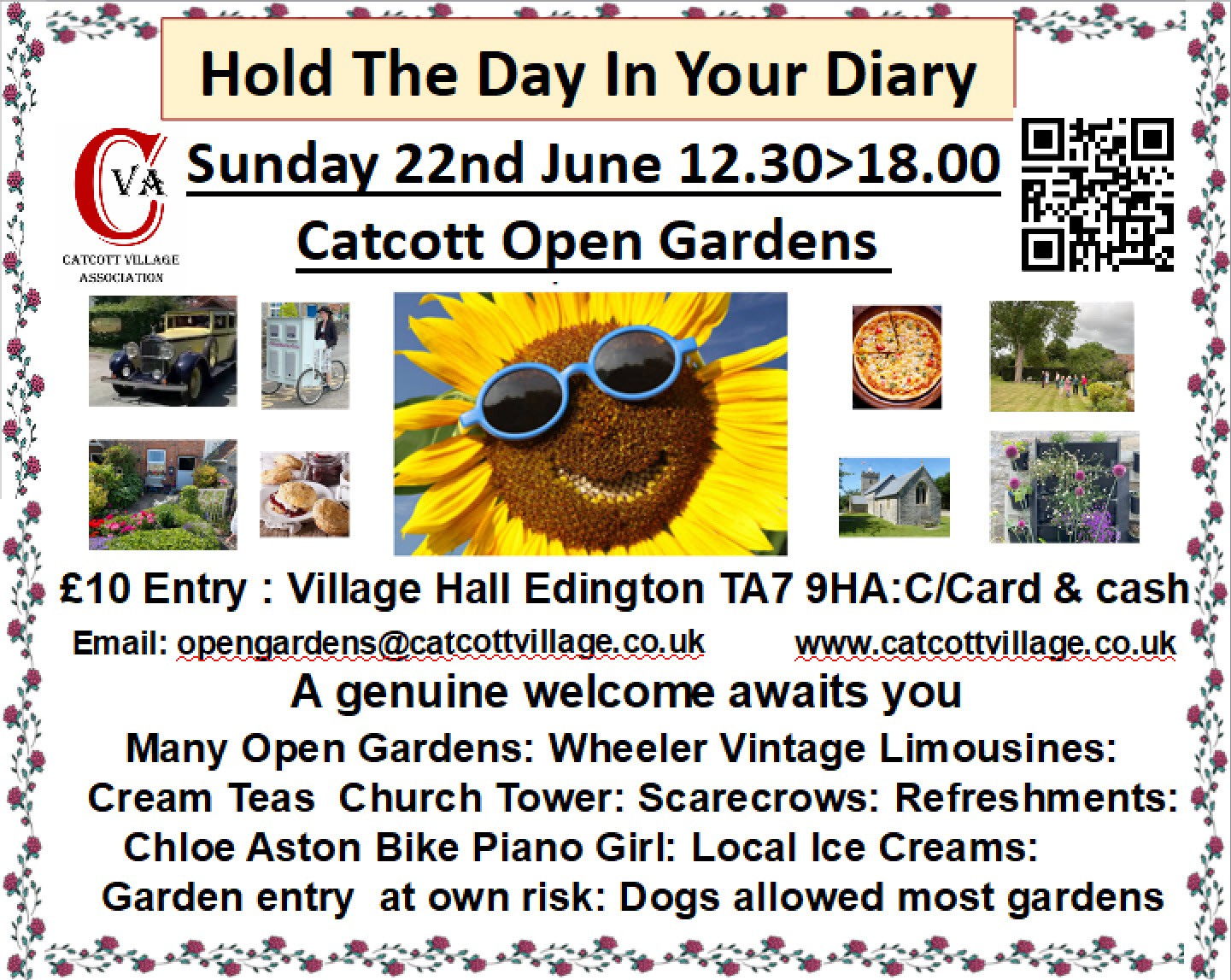 open gardens announcement poster