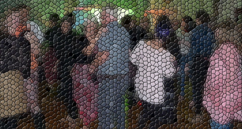 Dancing in a mosaic effect